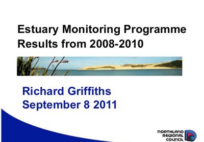  2011 - Estuary Monitoring - NRC Water Quality Results 2008-2010